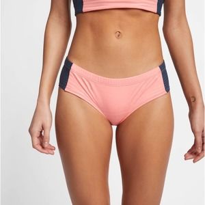NIKE SHINE STRIPE WOMEN'S‎ HIPSTER SWIM BOTTOMS IN PINK GAZE